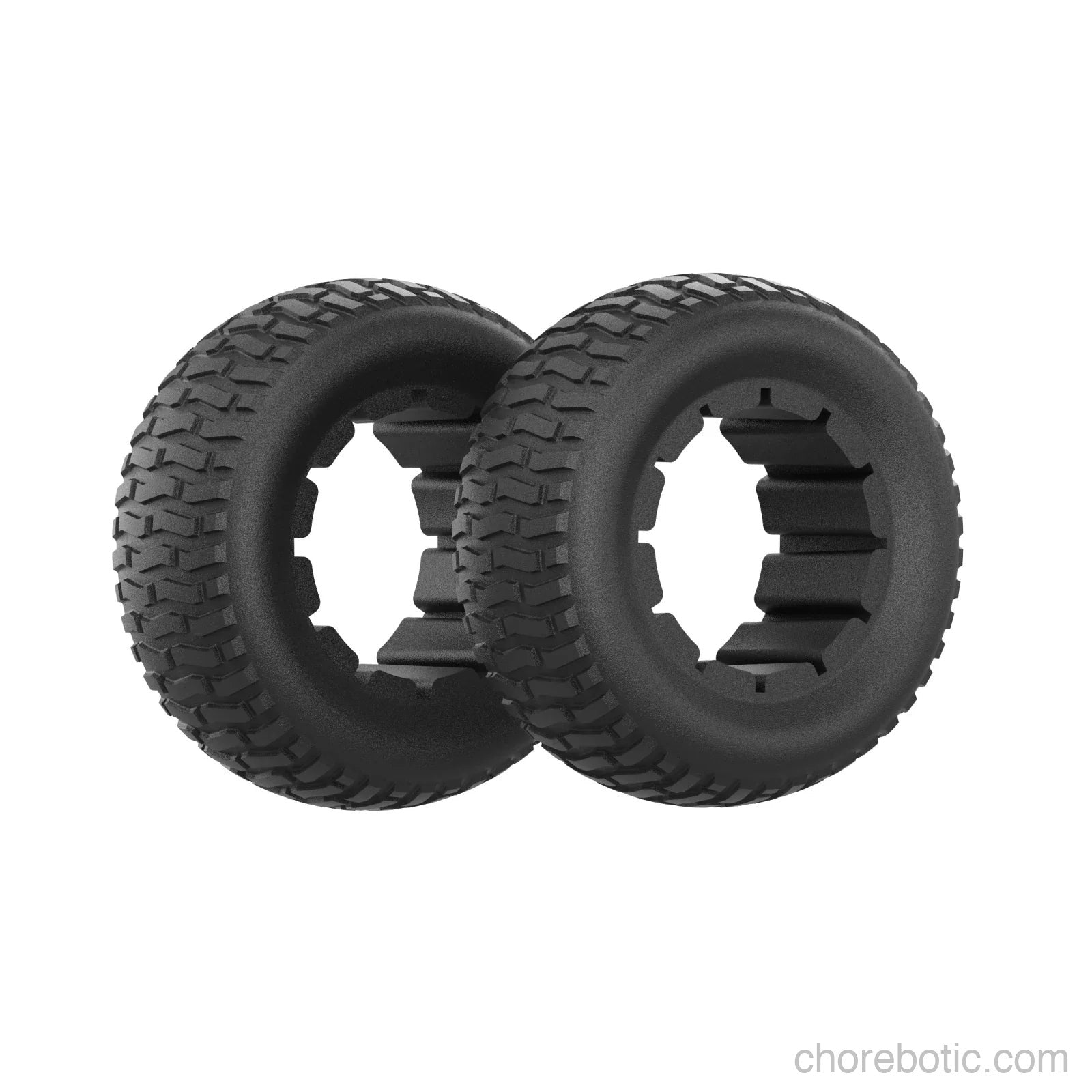 Pair of MOWRATOR S1 4WD standard drive wheels with black rims and rugged tread for off-road vehicles.