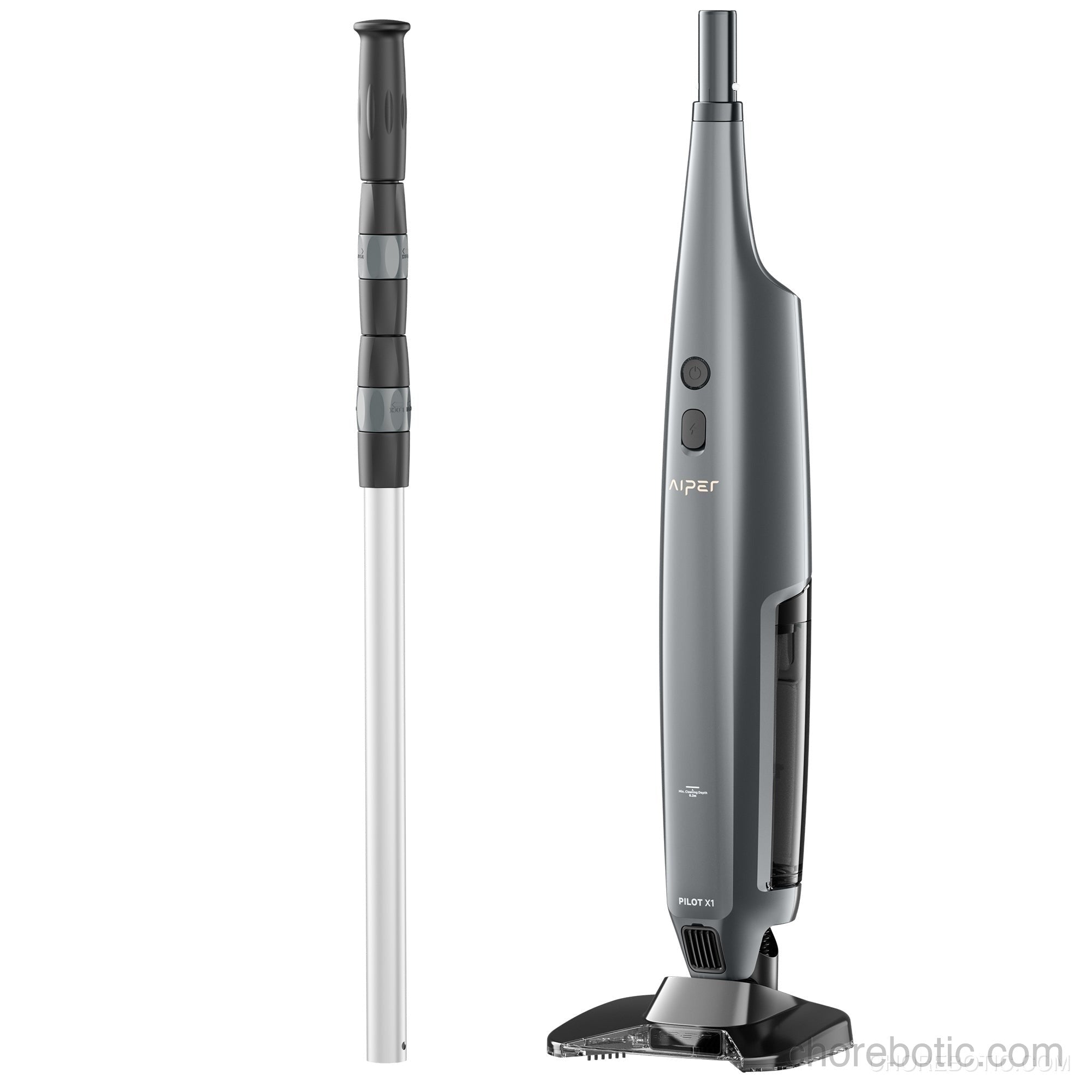 Aiper Pilot X1 cordless pool cleaner with sleek design, handheld pool vacuum for efficient debris removal in swimming pools.
