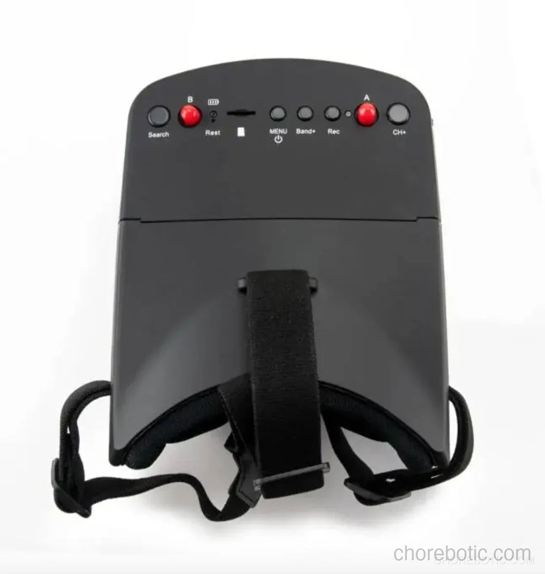 Xpece 5.8GHz video goggles accessory for Xpece drones, showing the sleek black goggles with adjustable straps and screen.