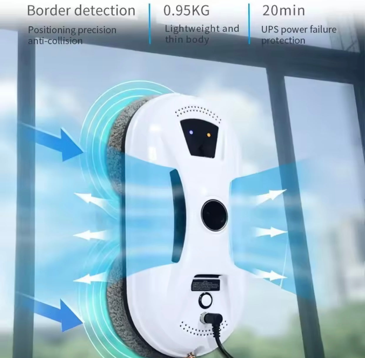 Window Cleaning Robot Intelligent Window Washer Robot Vacuum Cleaner Window Cleaner Electric Glass With Remote Control