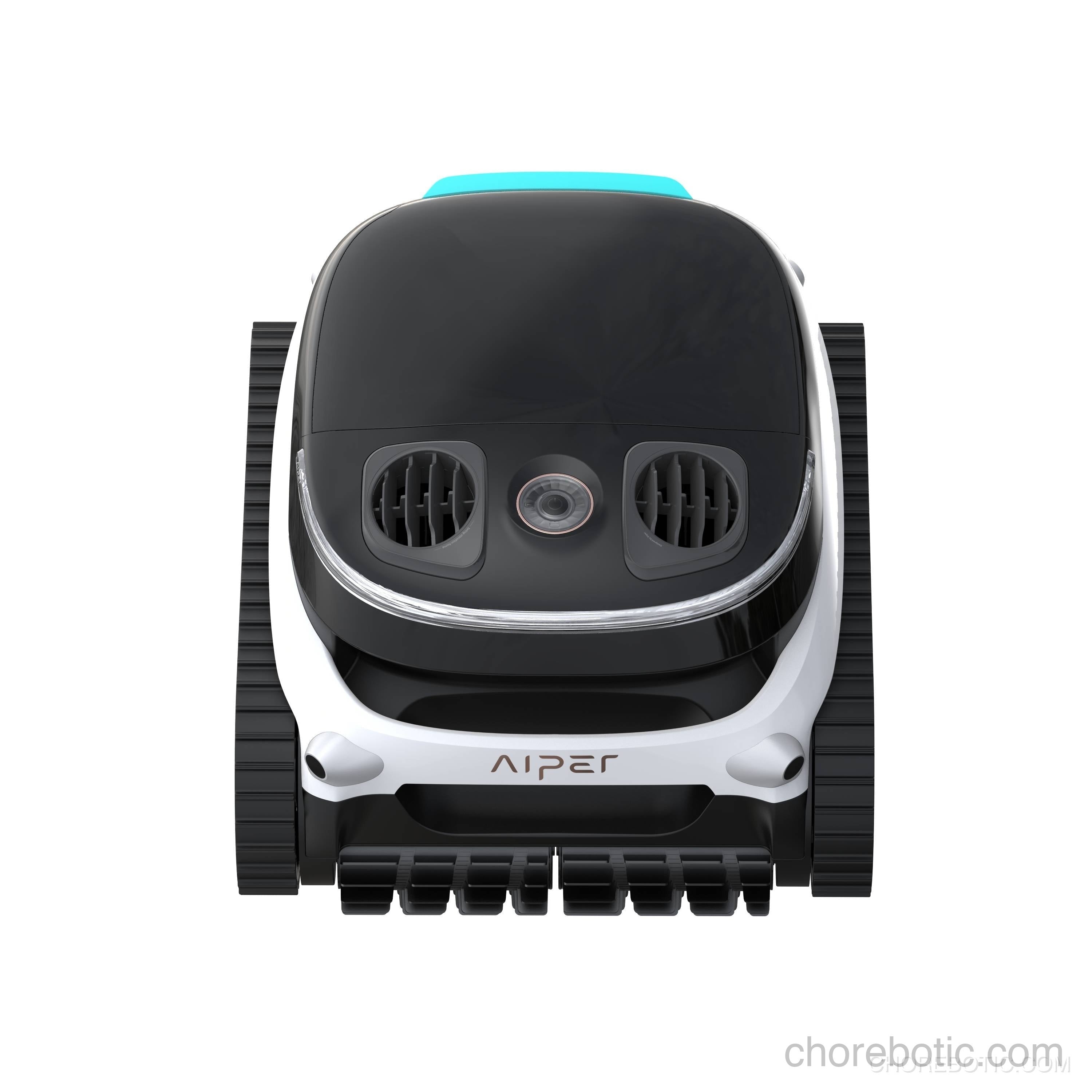 Aiper Scuba N1 Ultra cordless robotic pool cleaner shown in action on a swimming pool floor.