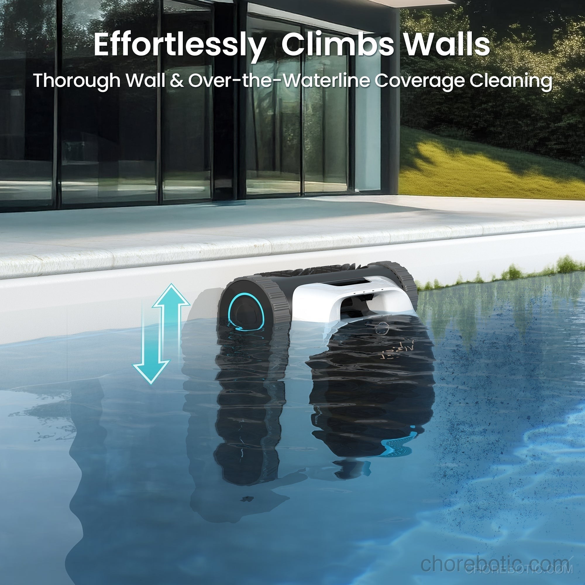 Aiper Scuba N1 Plus cordless robotic pool cleaner cleaning the bottom of a swimming pool with sleek design and advanced features