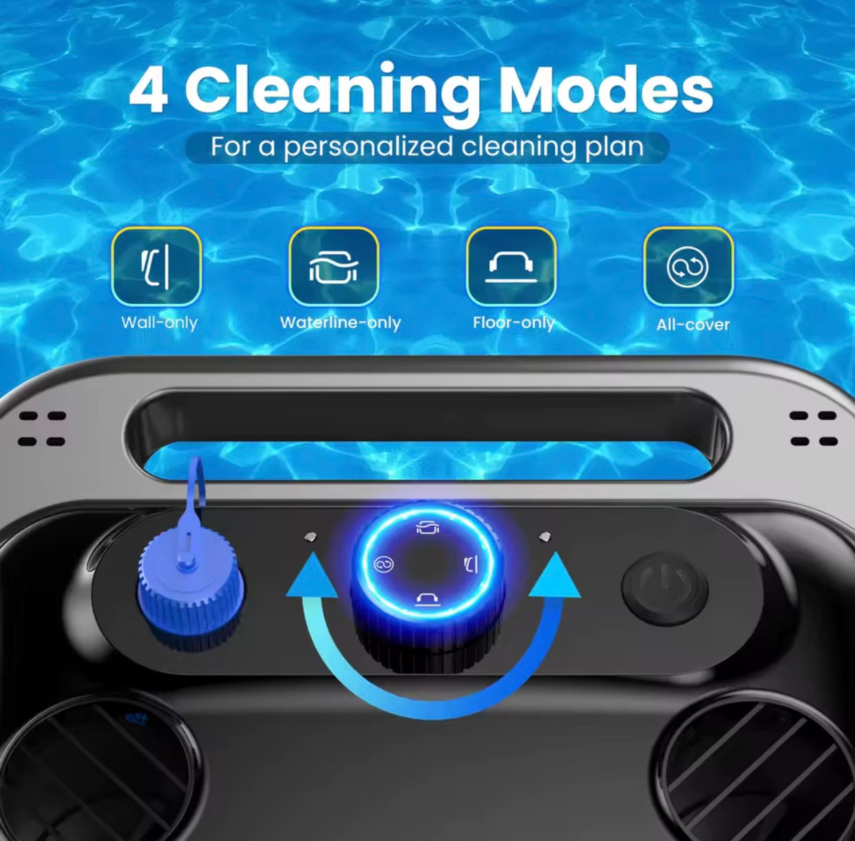 TASVAC Automatic Cordless Robotic Pool Cleaner,240 Mins Runtime,Self-Parking,for Flat Above/In-Ground Pool to 80 Feet/2000 Sq.Ft