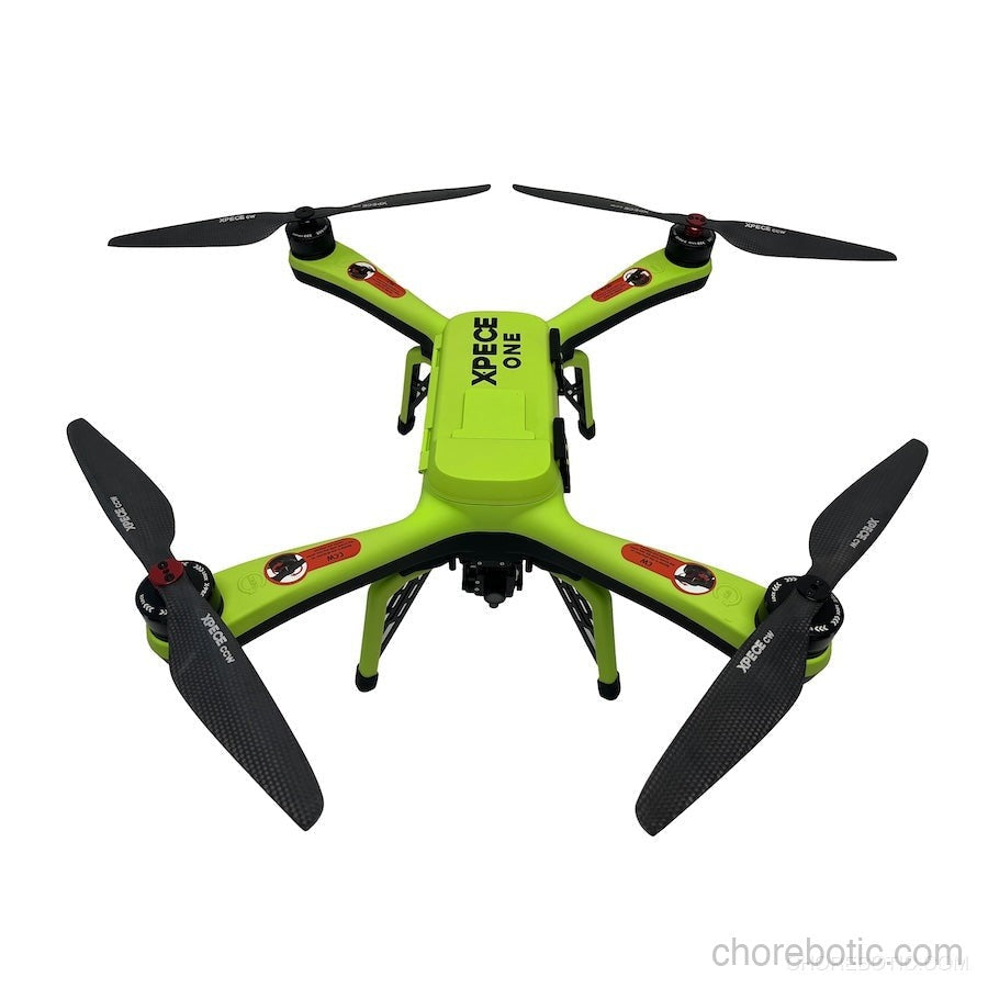 Xpece ONE fishing drone flying outdoors, lightweight drone with camera for fishing and aerial capturing.