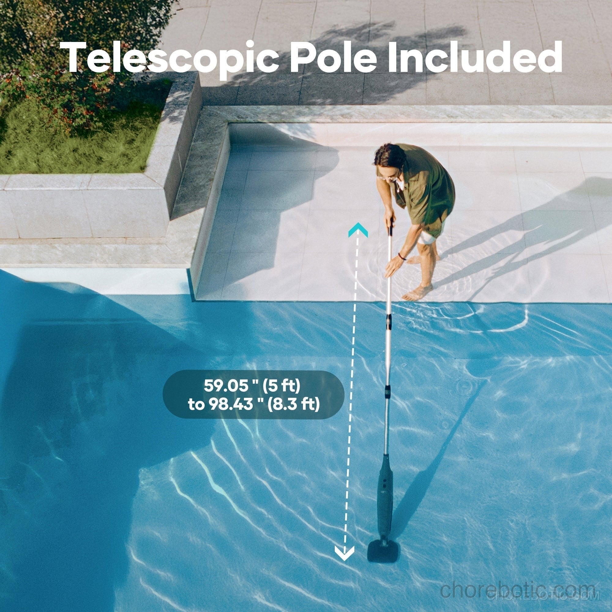 Aiper Pilot X1 cordless pool cleaner with sleek design, cleaning the bottom of a swimming pool efficiently.