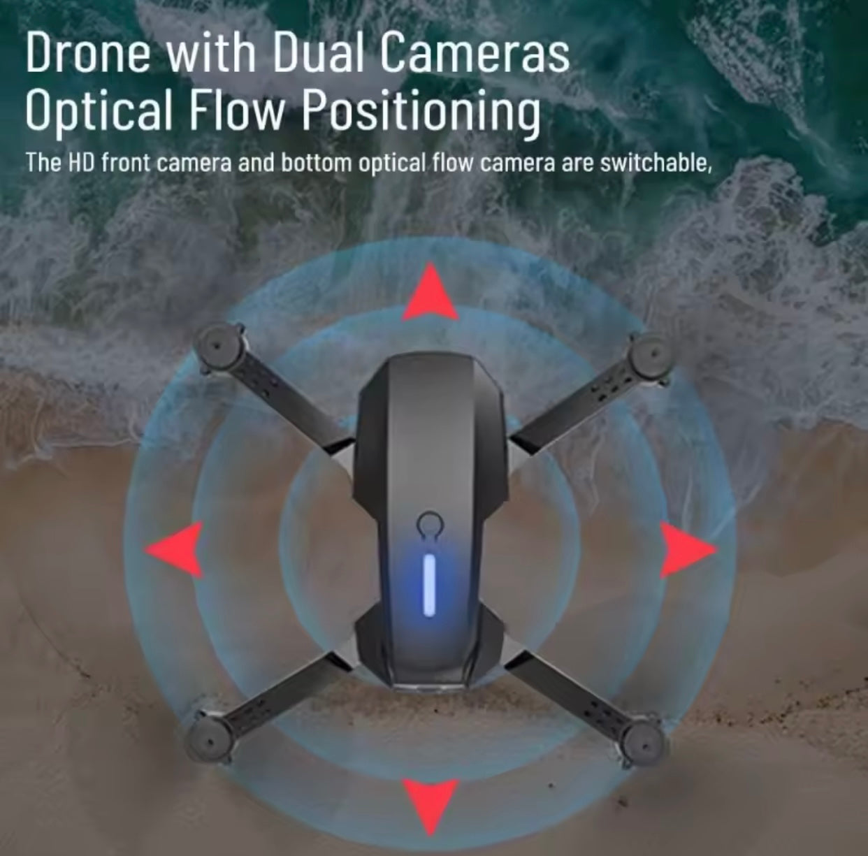 1080P HD Dual Camera E99Pro Drone & Altitude Hold, Beginner Friendly - Long Battery Life, USB Charging, Perfect Gift for Outdoor