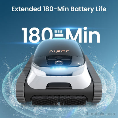 Aiper Scuba N1 Plus cordless robotic pool cleaner in action, cleaning the pool floor and walls efficiently.
