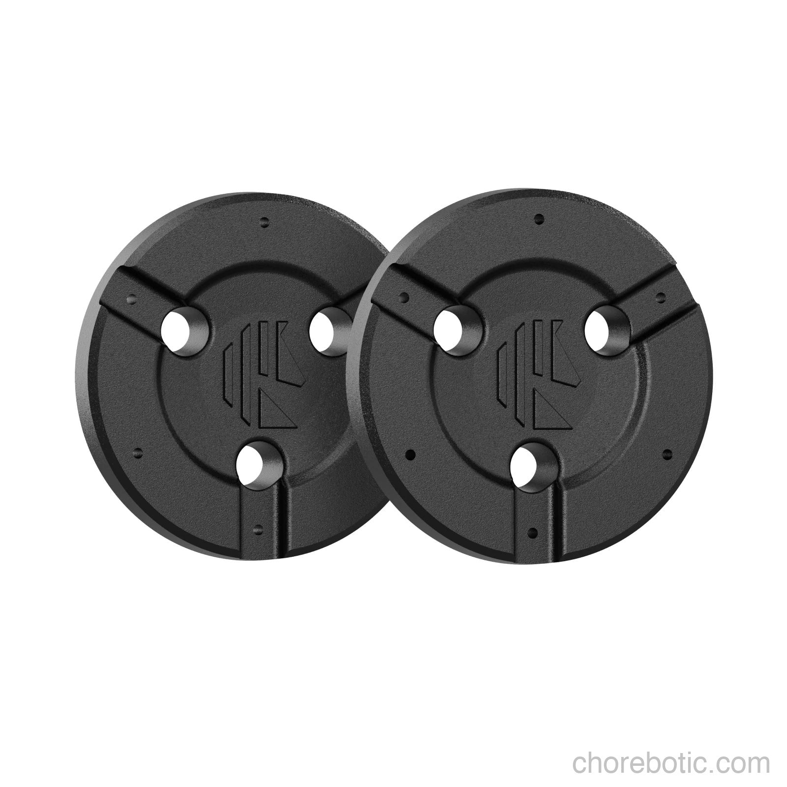 Pair of shiny metal hubcaps by MOWRATOR, featuring a smooth circular design suitable for car wheels.