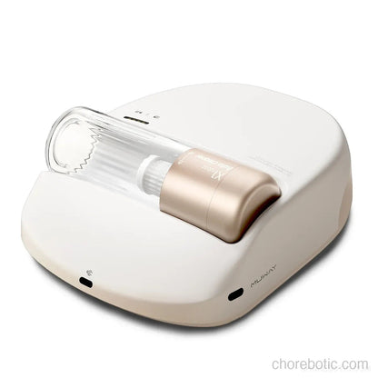 Creatulize X1 Robot Bed Vacuum Cleaner with vacuum and mop functions cleaning a bedroom floor.