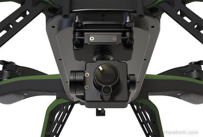 Xpece ONE fishing drone flying outdoors with remote controller, showcasing its compact design and aerial camera for fishing trips.