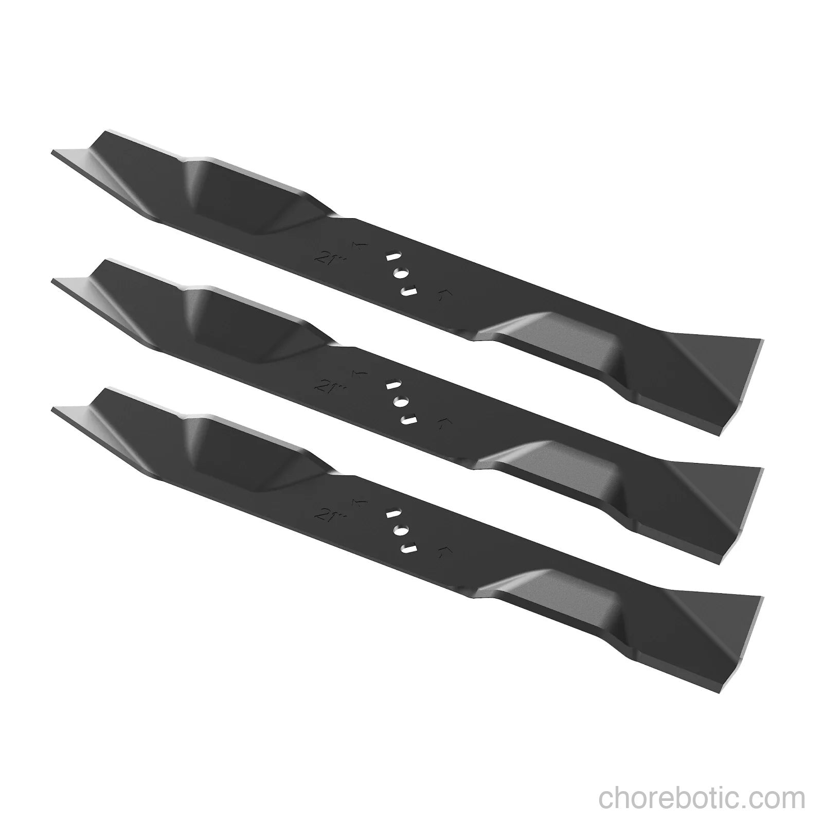 Mowrator mulching blades for leaf shredding and vacuum, showing durable steel blades designed for efficient yard cleanup.