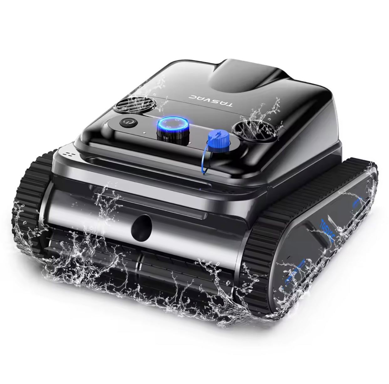 TASVAC Automatic Cordless Robotic Pool Cleaner,240 Mins Runtime,Self-Parking,for Flat Above/In-Ground Pool to 80 Feet/2000 Sq.Ft