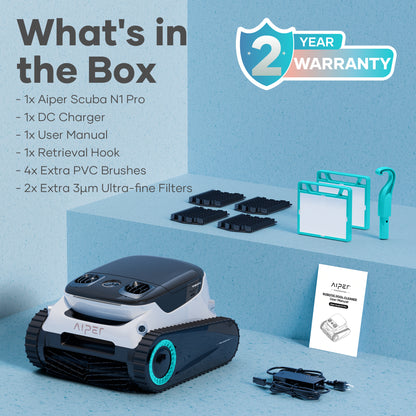 Aiper Scuba N1 Pro Cordless Robotic Pool Cleaner