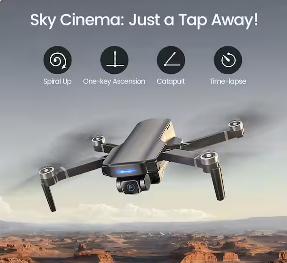 4K UHD Camera GPS Drone Foldable FPV RC Quadcopter with Brushless Motor 10000 ft. Control Range Smart Return Home