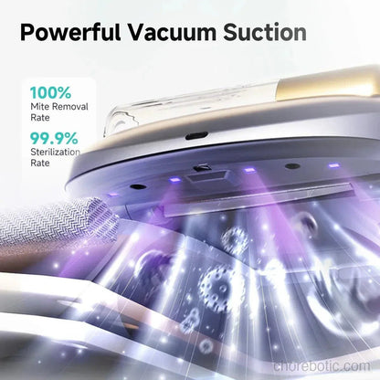 Creatulize X1 Robot Bed Vacuum Cleaner with vacuum and mop functions cleaning a bedroom floor