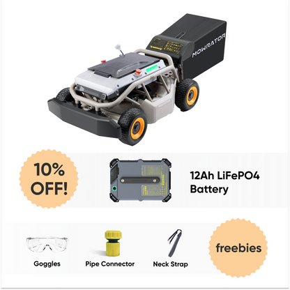 Mowrator S1 4WD Lawn Mower + Extra 12Ah Battery