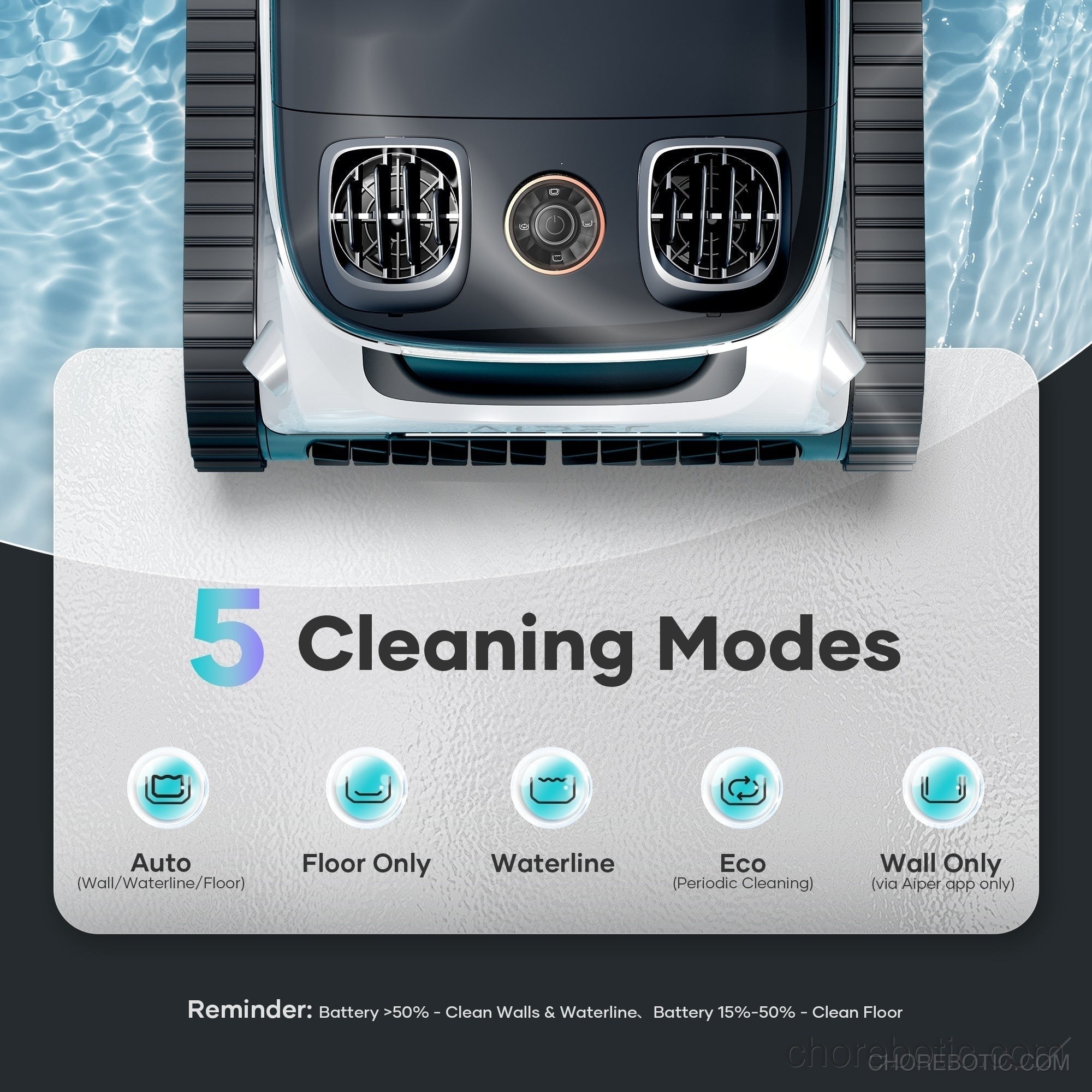 Aiper Scuba N1 Pro cordless robotic pool cleaner cleaning the pool floor and walls with its sleek design and advanced features.