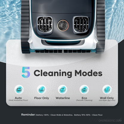 Aiper Scuba N1 Pro cordless robotic pool cleaner cleaning the pool floor and walls with its sleek design and advanced features.