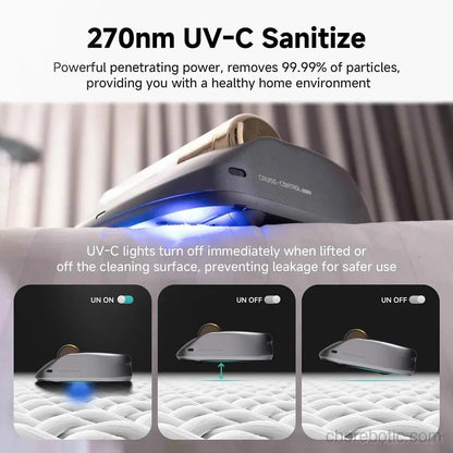 Creatulize X1 Robot Bed Vacuum Cleaner for vacuuming and mopping, shown in a modern home setting.