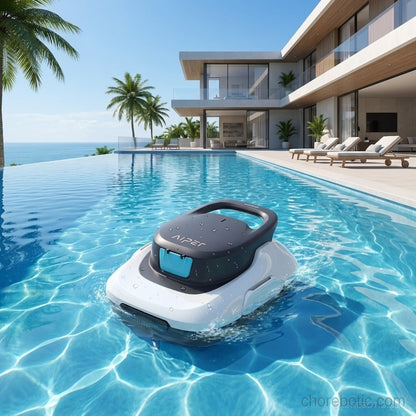 Aiper Scuba 800 wireless pool cleaner with sleek design, ready to clean swimming pool surfaces efficiently