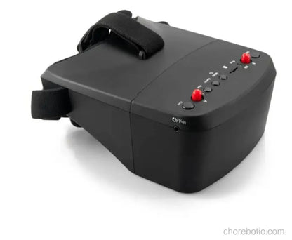 Xpece 5.8GHz video goggles accessory for drones, showing the sleek black headset with adjustable straps and display screen.