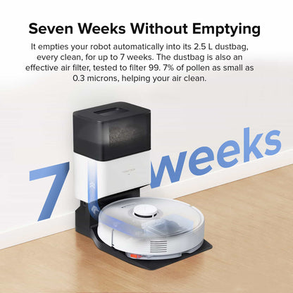 Roborock Q7 Max+ Robot Vacuum with Auto-Empty Dock Pure